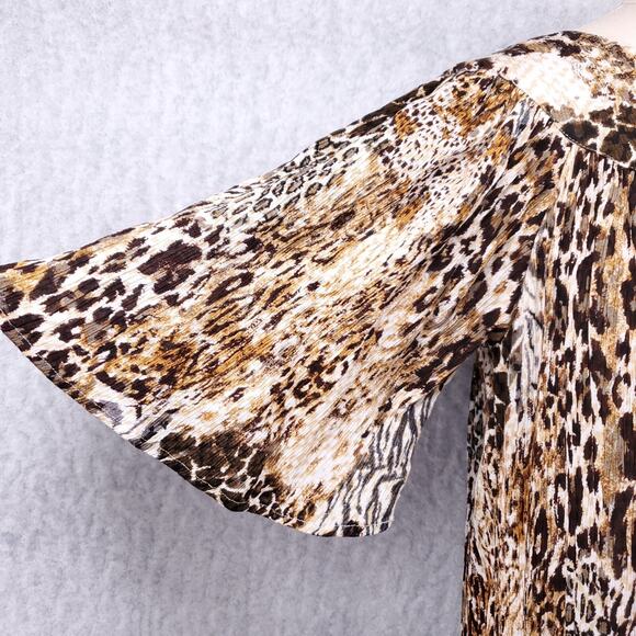 Patio Dress Sz S Animal Leopard Print Side Pockets MUMU Lounge Pullover Boho - Picture 3 of 13